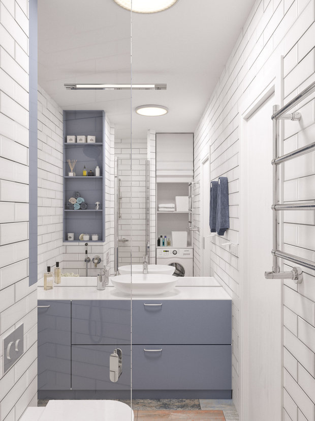 Фотография: Ванная в стиле Скандинавский, унитаз, Geberit, инсталляция унитаза, Спецпроект, монтажные системы – фото на INMYROOM