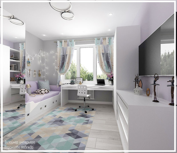 Фото из портфолио Светлая квартира 75 кв.м. – фотографии дизайна интерьеров на INMYROOM