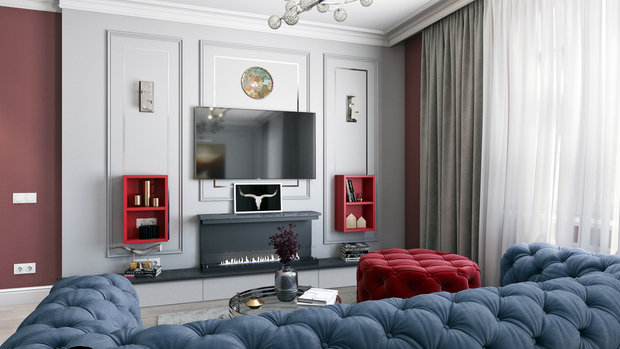 Фото из портфолио Интерьер квартиры в ЖК Wellton Park (95,7 кв.м.) "Палитра" – фотографии дизайна интерьеров на INMYROOM