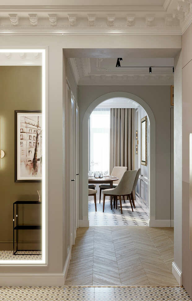 Фотография: Прихожая в стиле Классический, Современный, Минимализм, Квартира, Проект недели, Санкт-Петербург, Кирпичный дом, 4 и больше, 60-90 метров, Студия дизайна Максимаджи – фото на INMYROOM