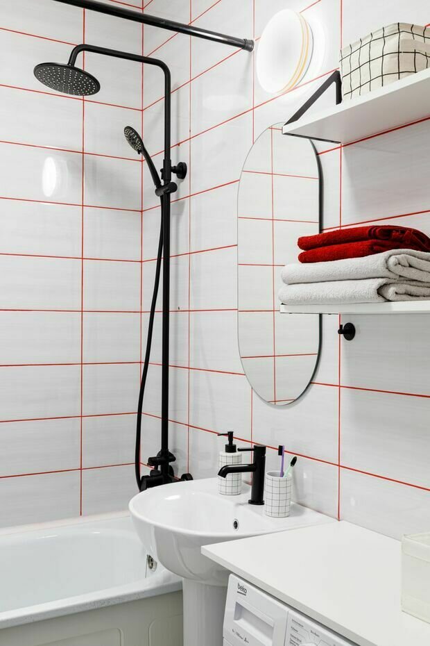 Фотография: Ванная в стиле Современный, Минимализм, Проект недели, 1 комната, 40-60 метров – фото на INMYROOM