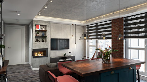 Фото из портфолио Лофт на Союзном проспекте – фотографии дизайна интерьеров на INMYROOM