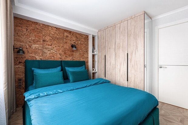 Фотография: Спальня в стиле Современный, Квартира, Проект недели, Москва, 2 комнаты, 40-60 метров, Валерия Мироненко – фото на INMYROOM