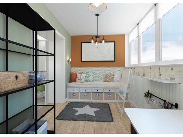 Фото из портфолио "Дотянуться до звезды". Проект квартиры 100 кв.м. – фотографии дизайна интерьеров на INMYROOM