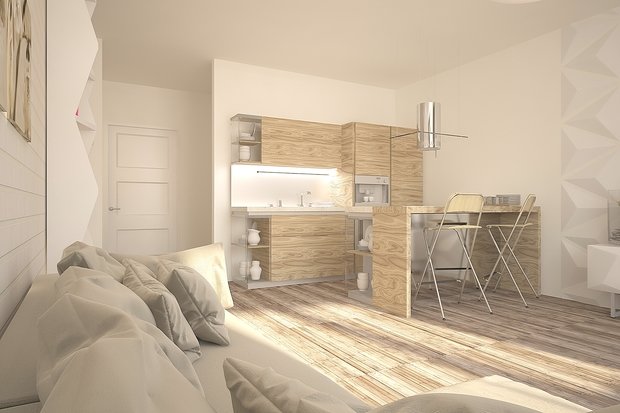 Фото из портфолио Квартира-студия – фотографии дизайна интерьеров на INMYROOM
