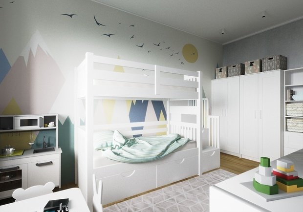 Фото из портфолио Сканди детская – фотографии дизайна интерьеров на INMYROOM