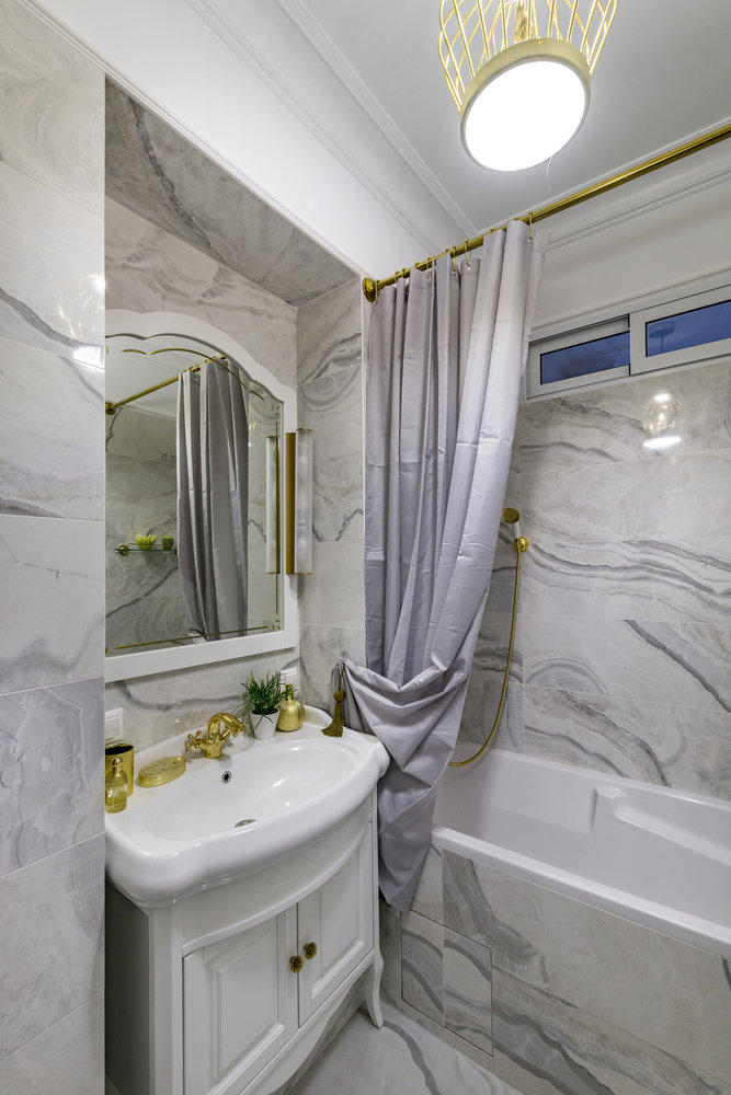 Фотография: Ванная в стиле Классический, Современный, Квартира, Проект недели, Москва, Кирпичный дом, 4 и больше, 60-90 метров, Юлия Левина – фото на INMYROOM Фотография: Ванная в стиле Классический, Современный, Квартира, Проект недели, Москва, Кирпичный дом, 4 и больше, 60-90 метров, Юлия Левина – фото на INMYROOM