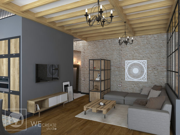 Фото из портфолио Уютный лофт в центре столицы – фотографии дизайна интерьеров на INMYROOM