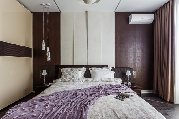 Фото из портфолио Фото спальни реализованного проекта квартиры, расположенной в ЖК "Адмирал".  – фотографии дизайна интерьеров на INMYROOM