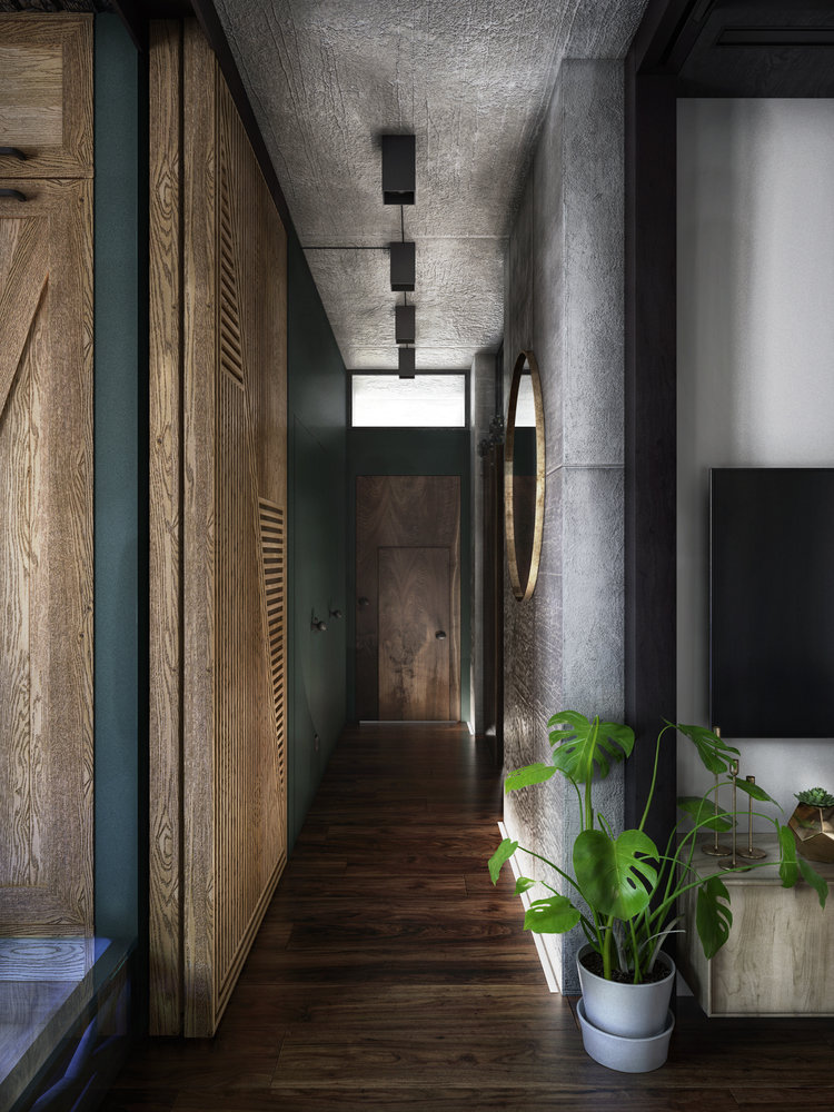 Фотография: Прихожая в стиле Лофт, Современный, Квартира, Проект недели, Москва, Серый, Коричневый, ToTaste Studio, Более 90 метров – фото на INMYROOM