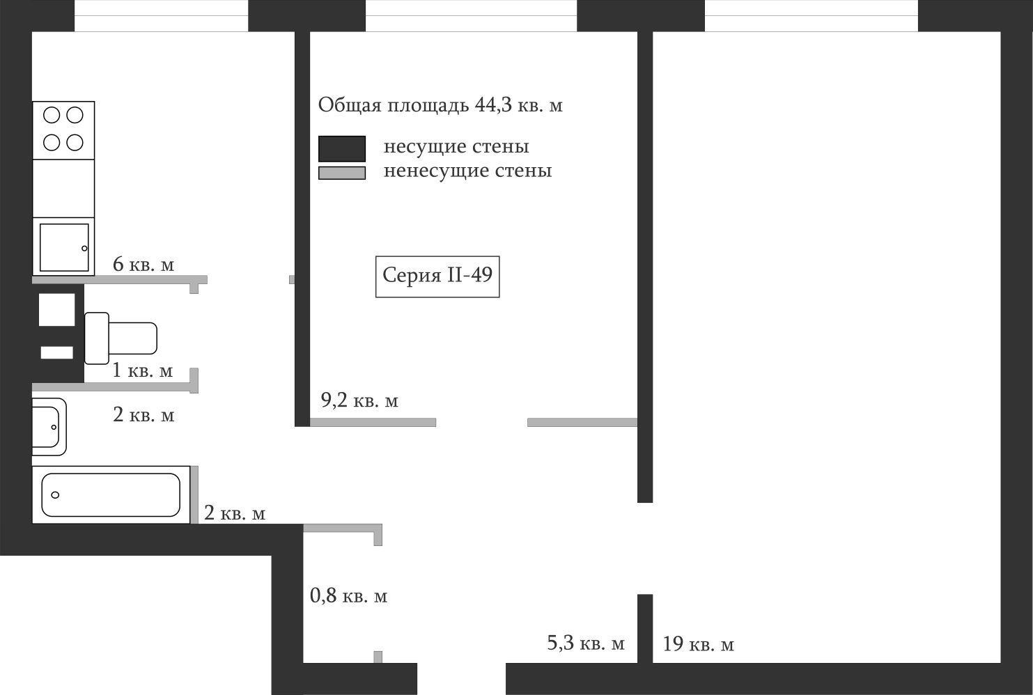 Фотография: Планировки в стиле , Ванная, Перепланировка, II-49, Анастасия Киселева, Максим Джураев – фото на INMYROOM