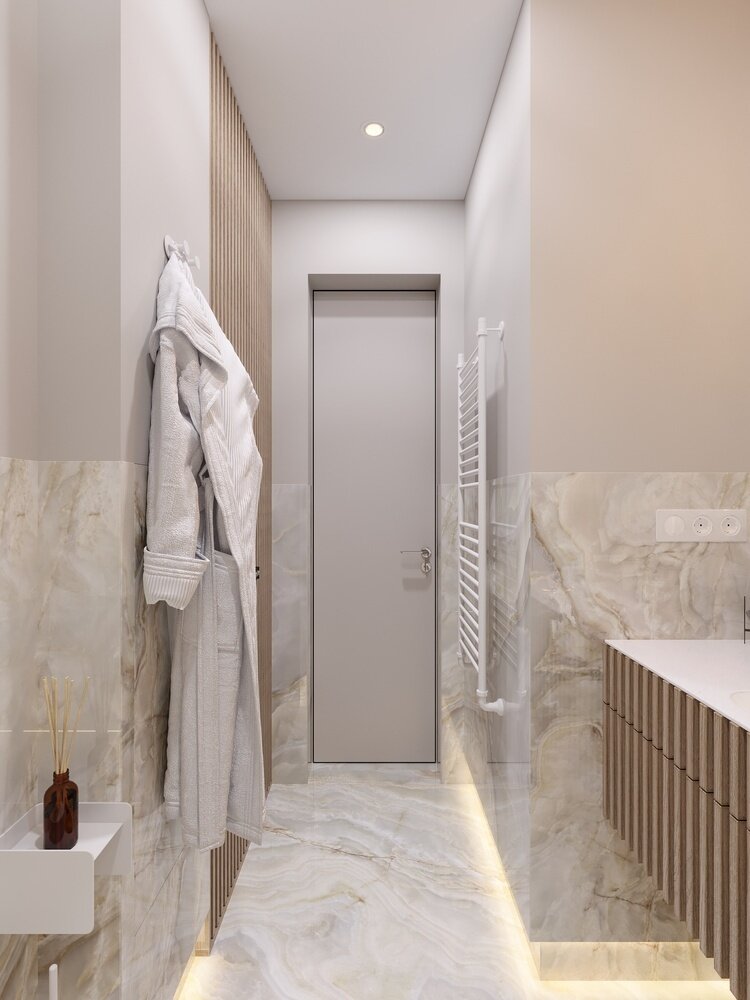 Фотография: Ванная в стиле Современный, Квартира, Проект недели, Санкт-Петербург, 3 комнаты, Более 90 метров, Виктория Вишневская – фото на INMYROOM Фотография: Ванная в стиле Современный, Квартира, Проект недели, Санкт-Петербург, 3 комнаты, Более 90 метров, Виктория Вишневская – фото на INMYROOM