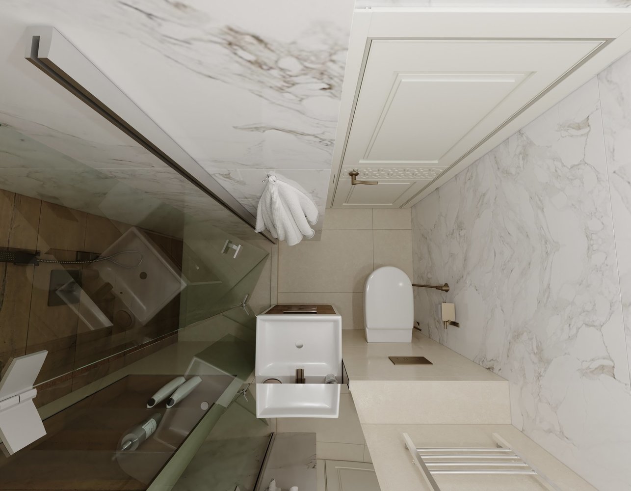 Фотография: Ванная в стиле Современный, Квартира, Проект недели, Москва, 4 и больше, 60-90 метров, Надежда Требухина – фото на INMYROOM