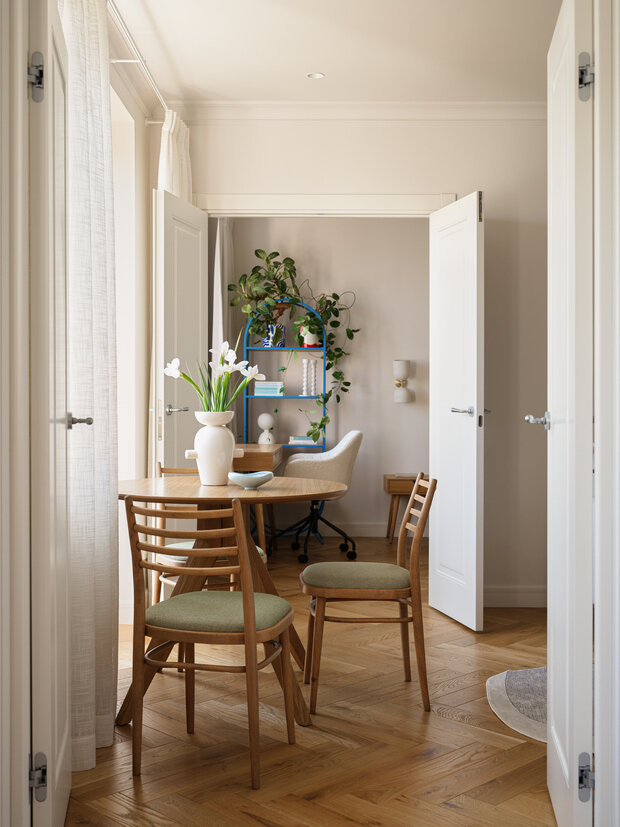 Фотография: Кухня и столовая в стиле Современный, Малогабаритная квартира, Квартира, Проект дня, Москва, Хамовники, Хрущевка, 2 комнаты, 40-60 метров, Анастасия Заркуа – фото на INMYROOM