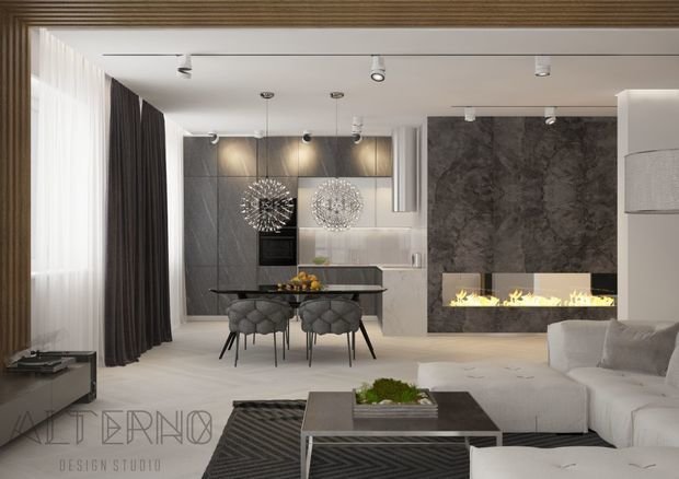 Фото из портфолио Квартира 167 кв.м. в стиле минимализм, ул. Кавалерийская, 7 – фотографии дизайна интерьеров на INMYROOM