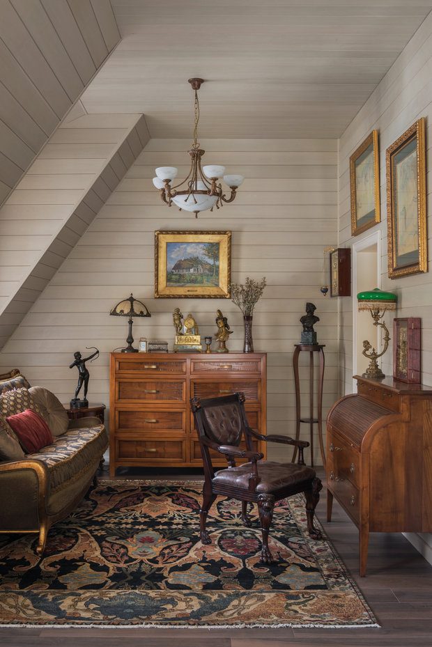 Фотография: Кабинет в стиле Прованс и Кантри, Дом, Проект недели, Дом и дача, Московская область, 4 и больше, Более 90 метров, Абрамцево, Анна Насонова – фото на INMYROOM