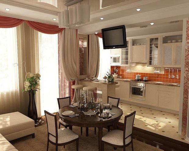 Фото из портфолио Кухня-столовая в классическом стиле – фотографии дизайна интерьеров на INMYROOM
