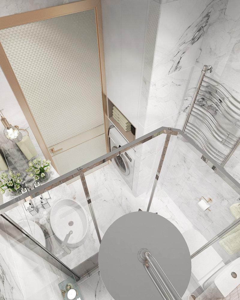 Фотография: Ванная в стиле Современный, Квартира, Студия, Проект недели, Москва, Монолитный дом, до 40 метров, Инна Азорская, энциклодпедия_малогабаритка, Kronospan – фото на INMYROOM Фотография: Ванная в стиле Современный, Квартира, Студия, Проект недели, Москва, Монолитный дом, до 40 метров, Инна Азорская, энциклодпедия_малогабаритка, Kronospan – фото на INMYROOM