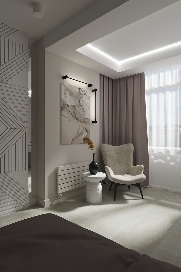 Фото из портфолио Интерьер трёхкомнатной квартиры в ЖК "Арт Квартал" – фотографии дизайна интерьеров на INMYROOM