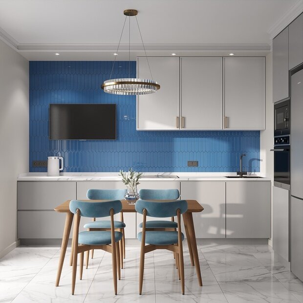 Фото из портфолио Акцентный голубой – фотографии дизайна интерьеров на INMYROOM