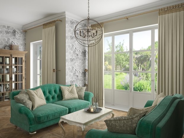 Фото из портфолио Изумрудная гостиная – фотографии дизайна интерьеров на INMYROOM