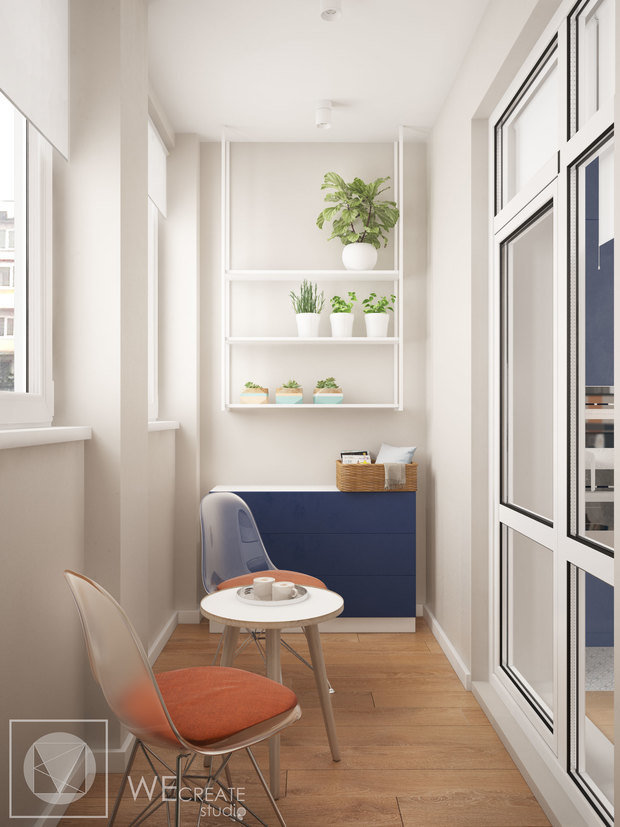 Фото из портфолио Светлая квартира с яркими акцентами – фотографии дизайна интерьеров на INMYROOM