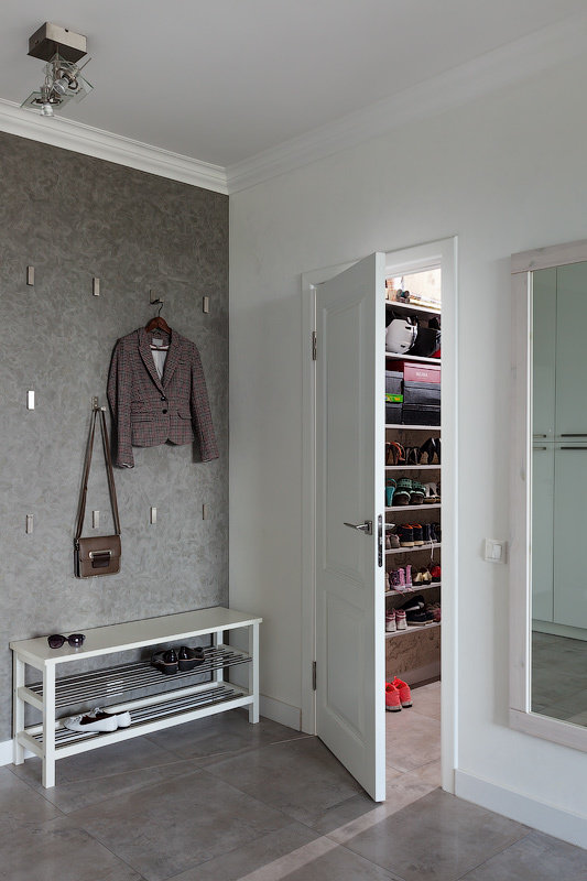 Фотография: Прихожая в стиле Скандинавский, Минимализм, Квартира, Проект недели, Минск, Татьяна Корзун, Яна Сенькевич, Синий кот, новостройка, Монолитный дом, 4 и больше, Более 90 метров – фото на INMYROOM