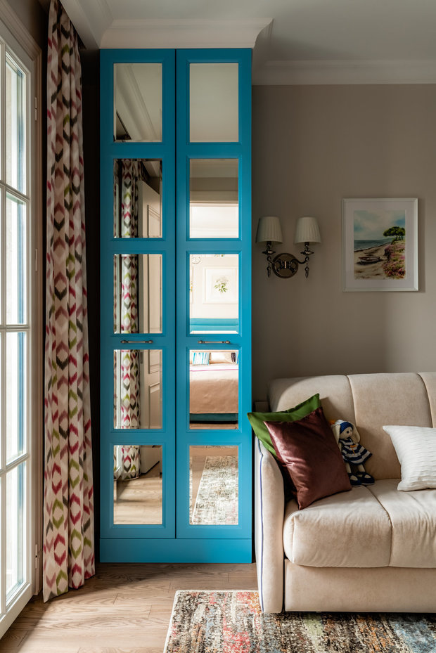 Фотография: Гостиная в стиле Классический, Современный, Квартира, Проект недели, Реутов, Монолитный дом, 2 комнаты, 40-60 метров, Наталья Широкорад – фото на INMYROOM