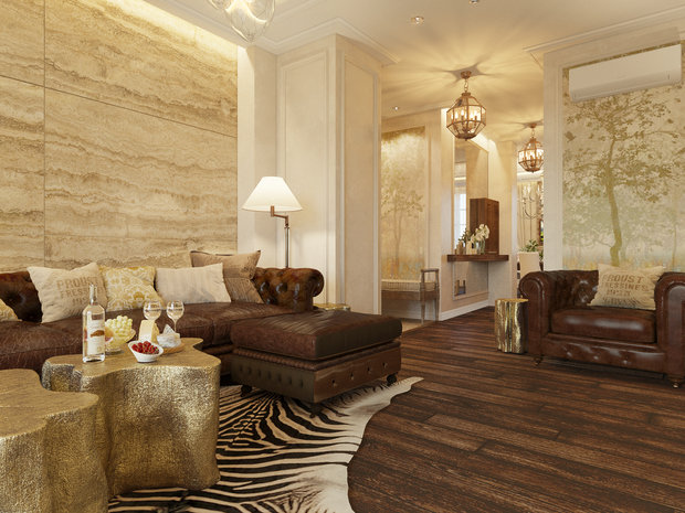 Фото из портфолио дизайн-проект квартиры в винтажном колониальном стиле в г. Москва – фотографии дизайна интерьеров на INMYROOM