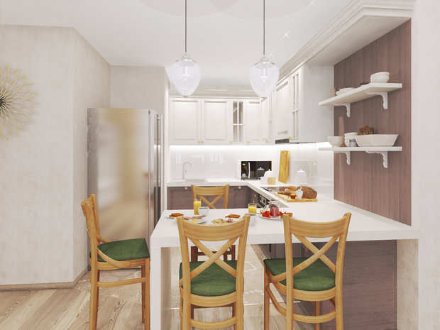 Фото из портфолио ЖК Преображенский, 98 м2 – фотографии дизайна интерьеров на INMYROOM