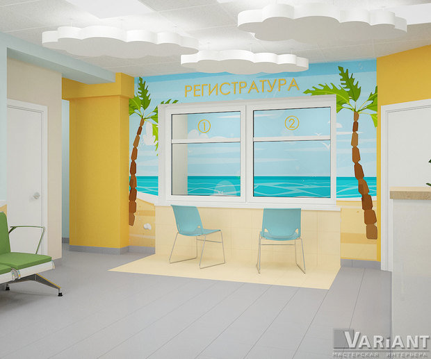 Фото из портфолио Дизайн детской поликлиники ул.Проспект Победы – фотографии дизайна интерьеров на INMYROOM