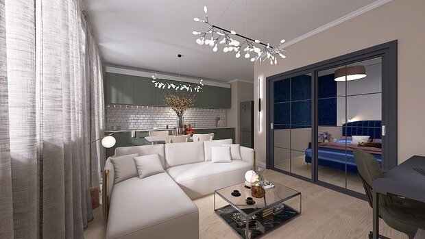 Фото из портфолио Квартира для пары – фотографии дизайна интерьеров на INMYROOM