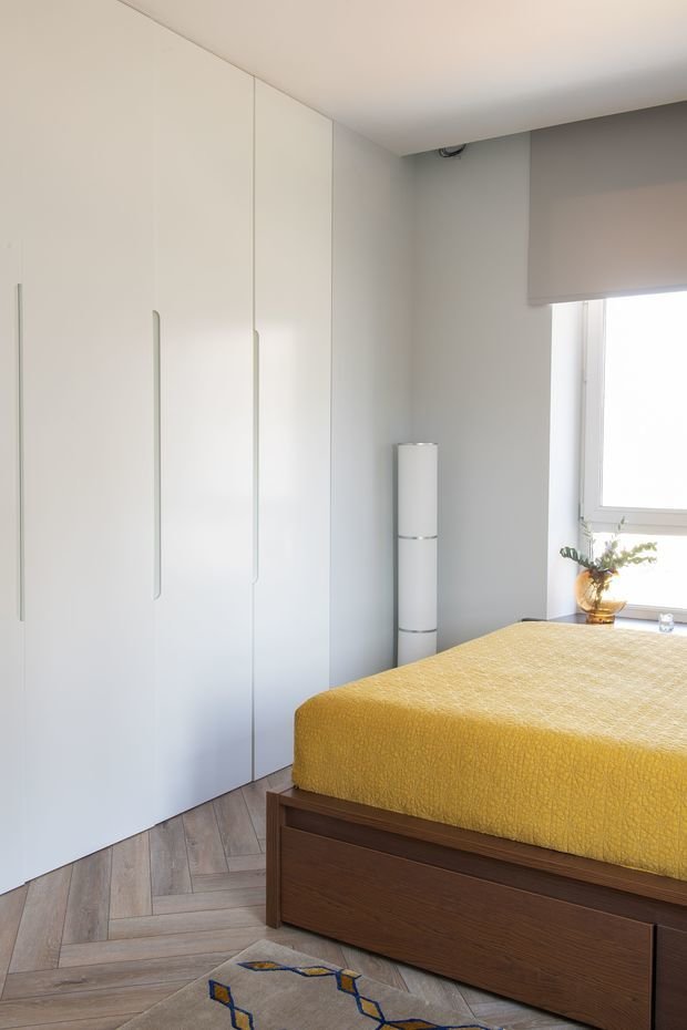 Фотография: Спальня в стиле Современный, Минимализм, Квартира, Проект дня, Москва, Buro Brainstorm, 3 комнаты, 60-90 метров – фото на INMYROOM