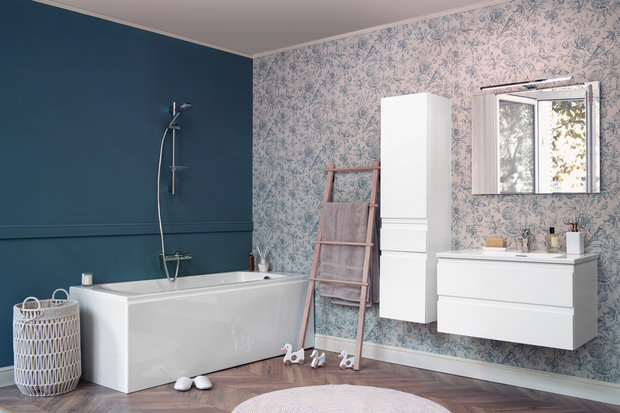 Визуализация интерьера ванной комнаты в стиле эклектика