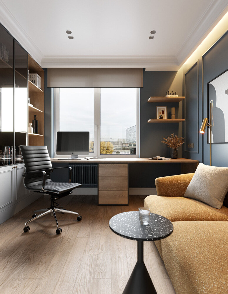 Фотография: Кабинет в стиле Современный, Квартира, Проект недели, Санкт-Петербург, 4 и больше, Более 90 метров, Олег Минц, MINTS INTERIORS – фото на INMYROOM Фотография: Кабинет в стиле Современный, Квартира, Проект недели, Санкт-Петербург, 4 и больше, Более 90 метров, Олег Минц, MINTS INTERIORS – фото на INMYROOM