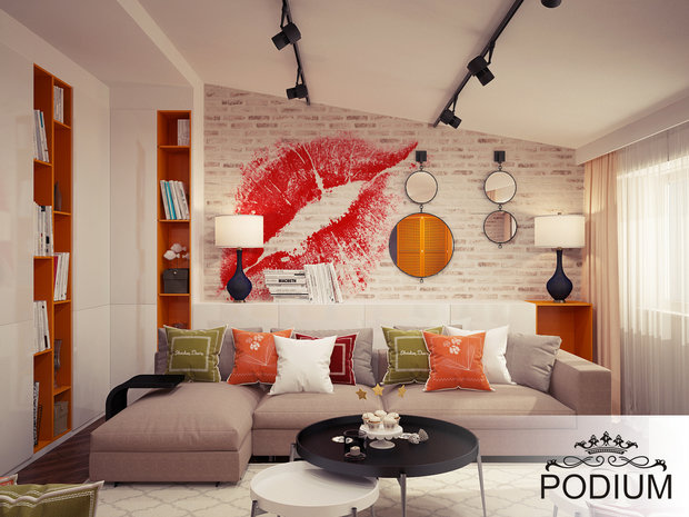 Фото из портфолио Гостиная в мансарде – фотографии дизайна интерьеров на INMYROOM