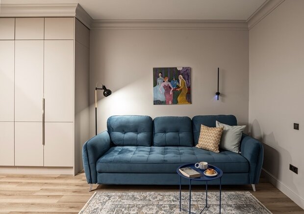 Фотография: Гостиная в стиле Современный, Минимализм, Квартира, Проект дня, Санкт-Петербург, 60-90 метров, Диана Валеева – фото на INMYROOM