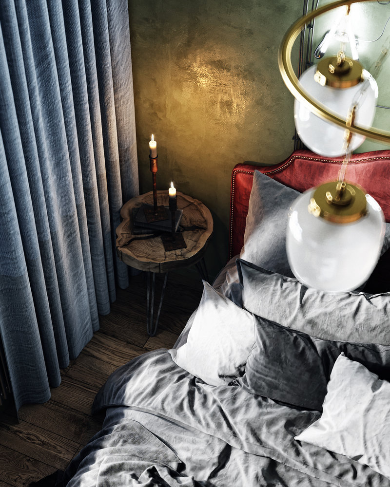 Фотография: Спальня в стиле Лофт, Эклектика, Квартира, Проект дня, Санкт-Петербург, Макс Жуков, ToTaste Studio, 2 комнаты, 3 комнаты, 40-60 метров, 60-90 метров – фото на INMYROOM