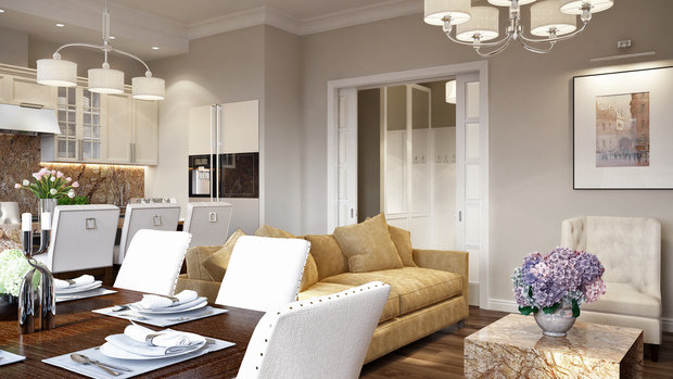 Фото из портфолио Гостиная. Квартира в современном стиле. Москва – фотографии дизайна интерьеров на INMYROOM