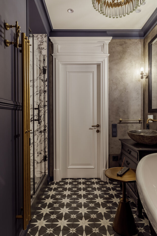 Фотография: Ванная в стиле Эклектика, Квартира, Проект дня, 3 комнаты, Более 90 метров, Тюмень, современный с элементами лофта, эклектика с элементами классики, Анна Селиванова – фото на INMYROOM