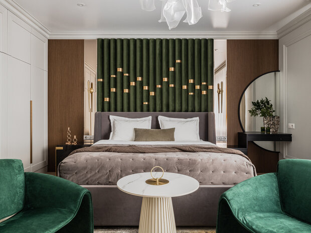 Фотография: Спальня в стиле Классический, Современный, Квартира, Проект недели, Кирпичный дом, 4 и больше, Более 90 метров, Уфа, Эльза Хабибрахманова – фото на INMYROOM