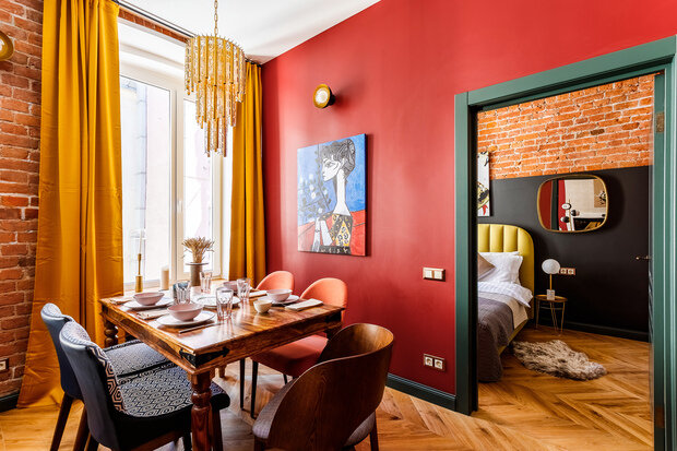 Фотография: Кухня и столовая в стиле Эклектика, Квартира, Проект недели, Москва, 2 комнаты, 40-60 метров, Наталия Турченко – фото на INMYROOM