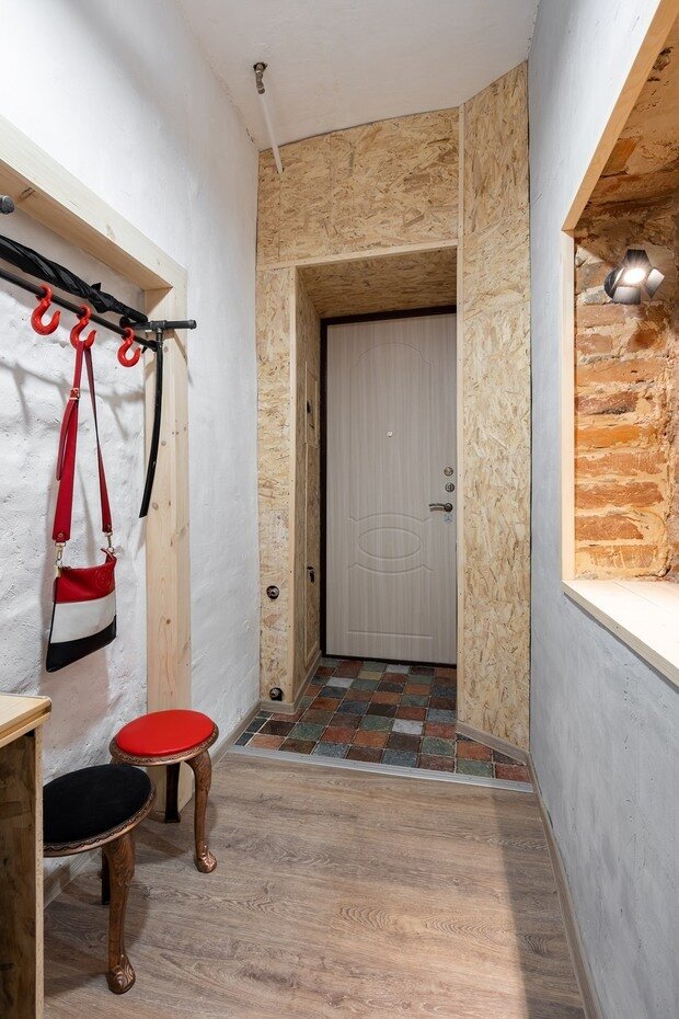 Фотография: Прихожая в стиле Лофт, Малогабаритная квартира, Квартира, Проект недели, Санкт-Петербург, Кирпичный дом, 1 комната, до 40 метров, Александра Маслова – фото на INMYROOM