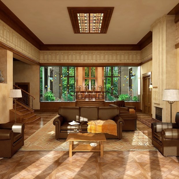 Фото из портфолио Интерьер в стиле Райта – фотографии дизайна интерьеров на INMYROOM