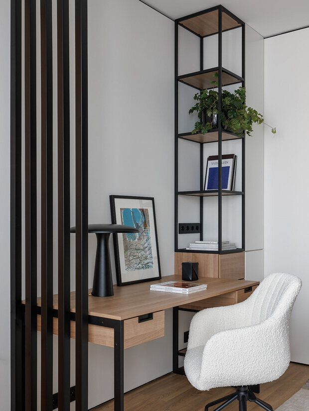 Фотография: Кабинет в стиле Современный, Минимализм, Квартира, Проект недели, Санкт-Петербург, 4 и больше, 60-90 метров, Анна Людаева – фото на INMYROOM