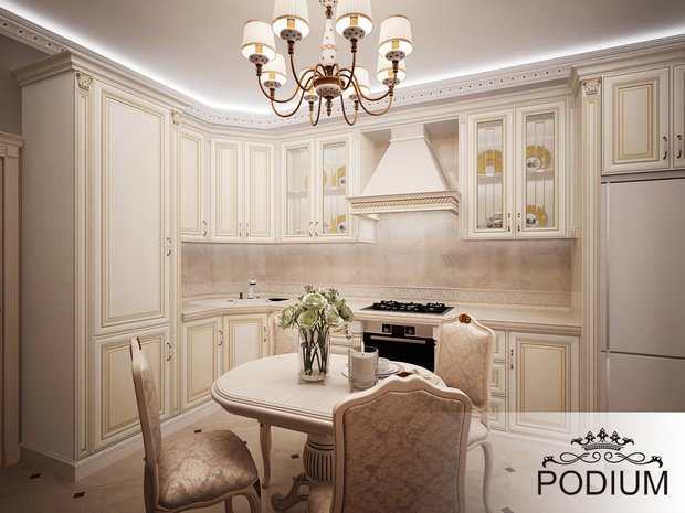 Фото из портфолио Классическая кухня в пастельных тонах – фотографии дизайна интерьеров на INMYROOM