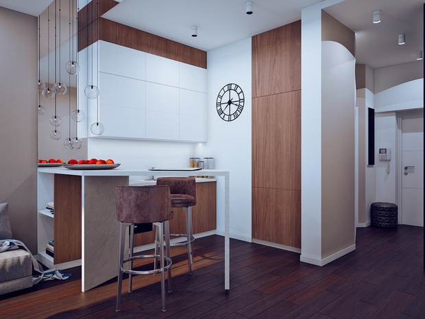 Фото из портфолио 42м2 Oazis for men Проект – фотографии дизайна интерьеров на INMYROOM