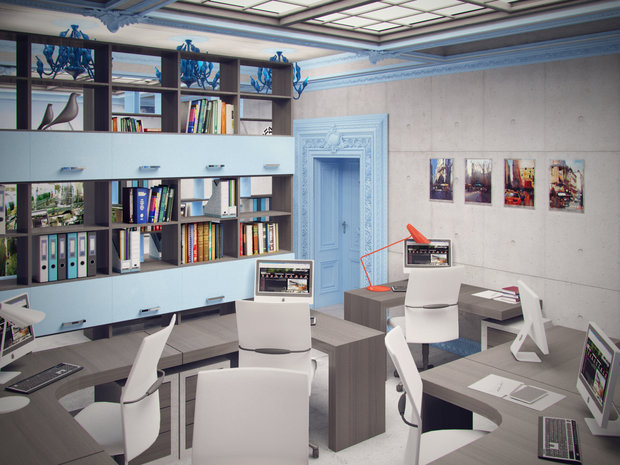 Фото из портфолио Объект №24(офис) – фотографии дизайна интерьеров на INMYROOM