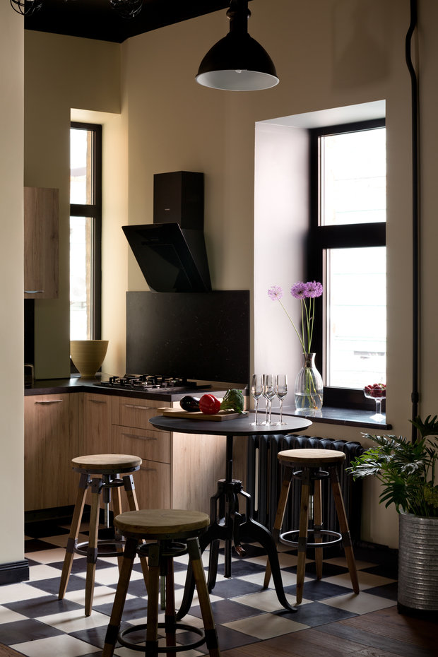 Фотография: Кухня и столовая в стиле Лофт, Квартира, Студия, Проект недели, Киев, Старый фонд, Юрий Зименко, Андрей Авдеенко, Кирпичный дом, Более 90 метров – фото на INMYROOM