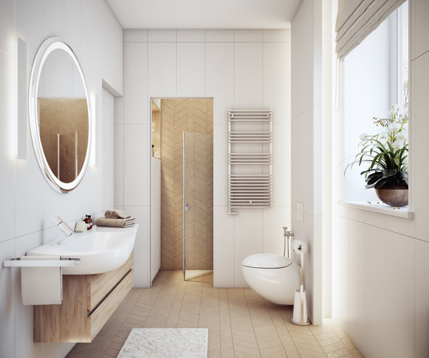 Фотография: Ванная в стиле Современный, Эко, Дом, Минимализм, Проект недели, Подмосковье, архитектурное бюро 108, Екатерина Грицан – фото на INMYROOM